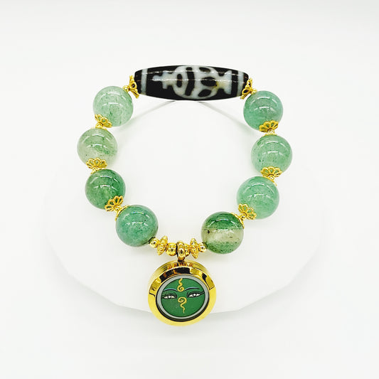 Bodhisattva Tara (Green) Thang-ka with Treasure Vase