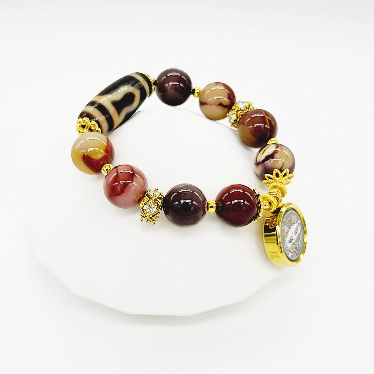 Fox Deity Thang-Ka with Cinnabar 1 Eye Mountain Dzi