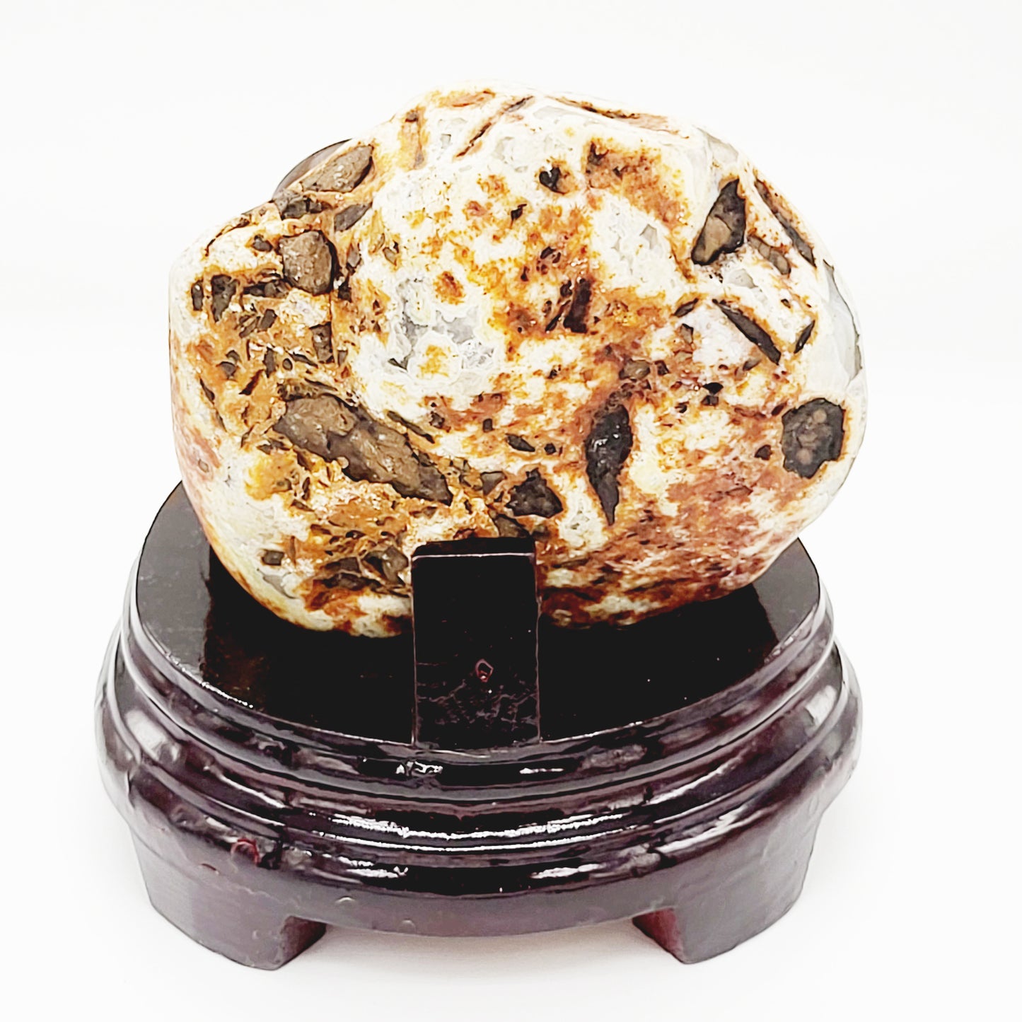 God of Wealth Dzi Display with Stand