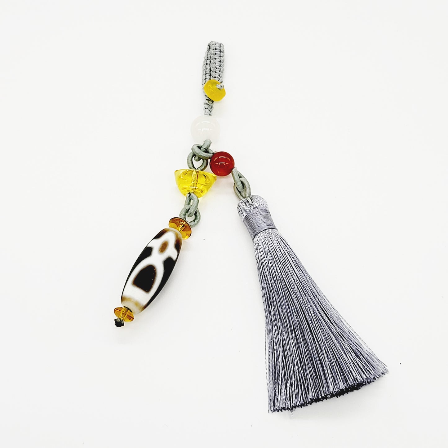 God of Wealth Dzi Keychain