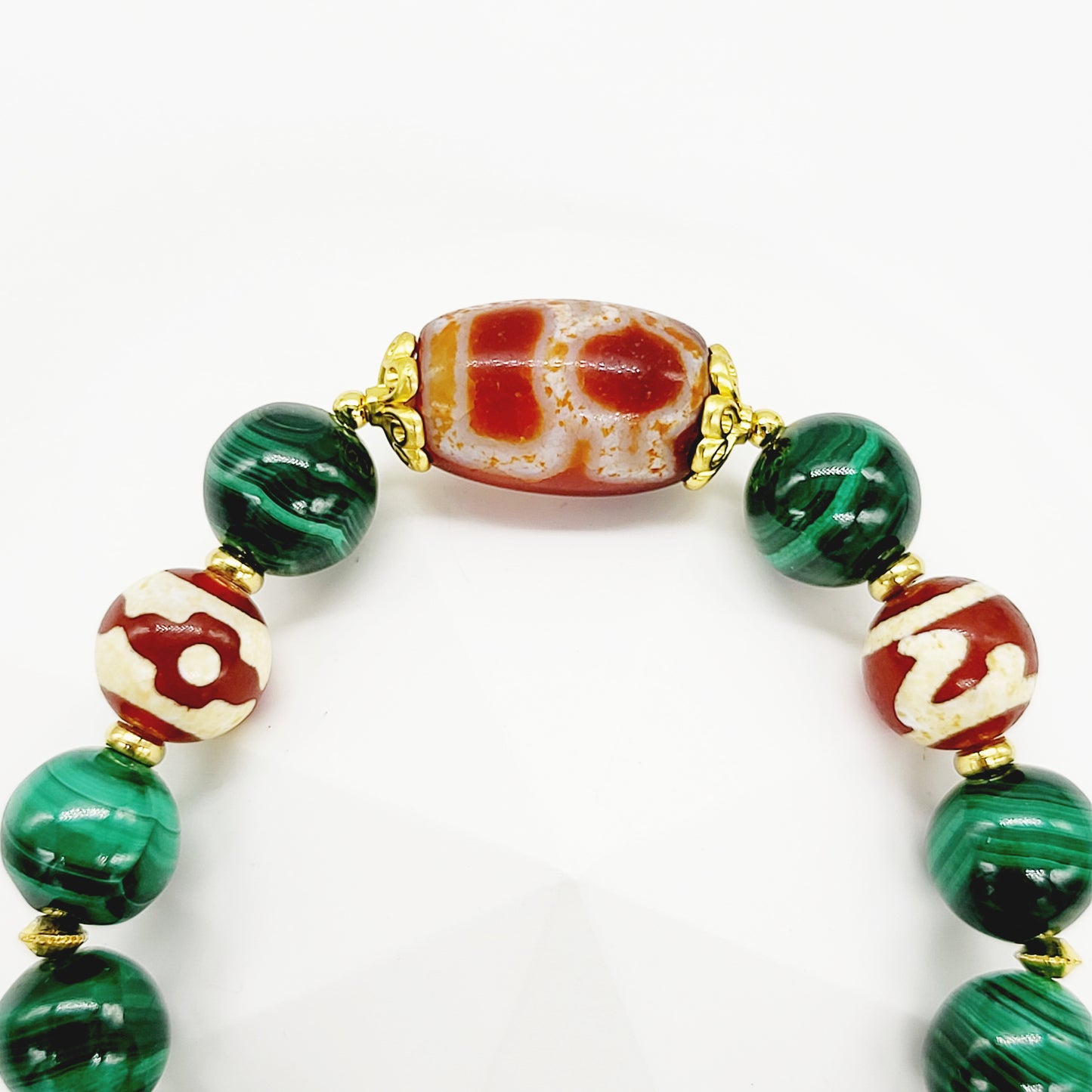 Bodhisattva Tara (Green) Thang-ka with God of Wealth Dzi